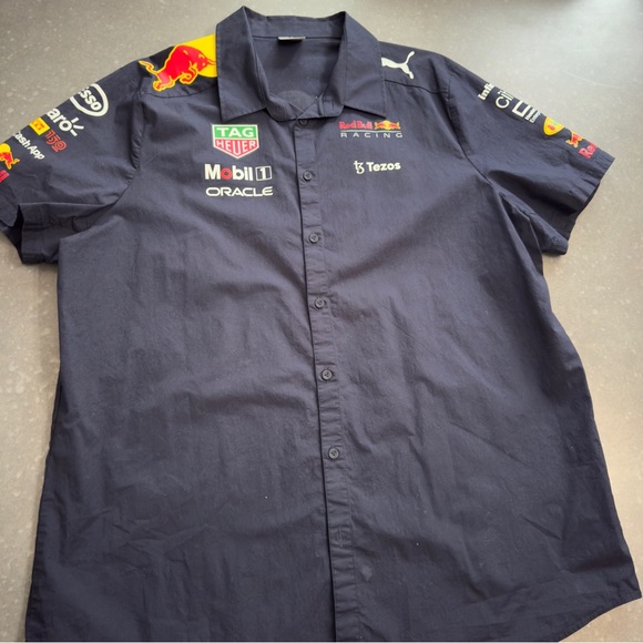 Red Bull Racing Puma Team Button-Down Shirt - Navy - Picture 2 of 10
